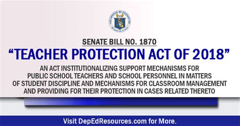 teacher protection act in the philippines